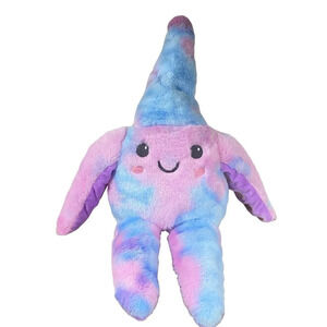 New Scoops Starfish Shaped Large Plush 24 inches, Purple Sparkles Pastel Tie Dye